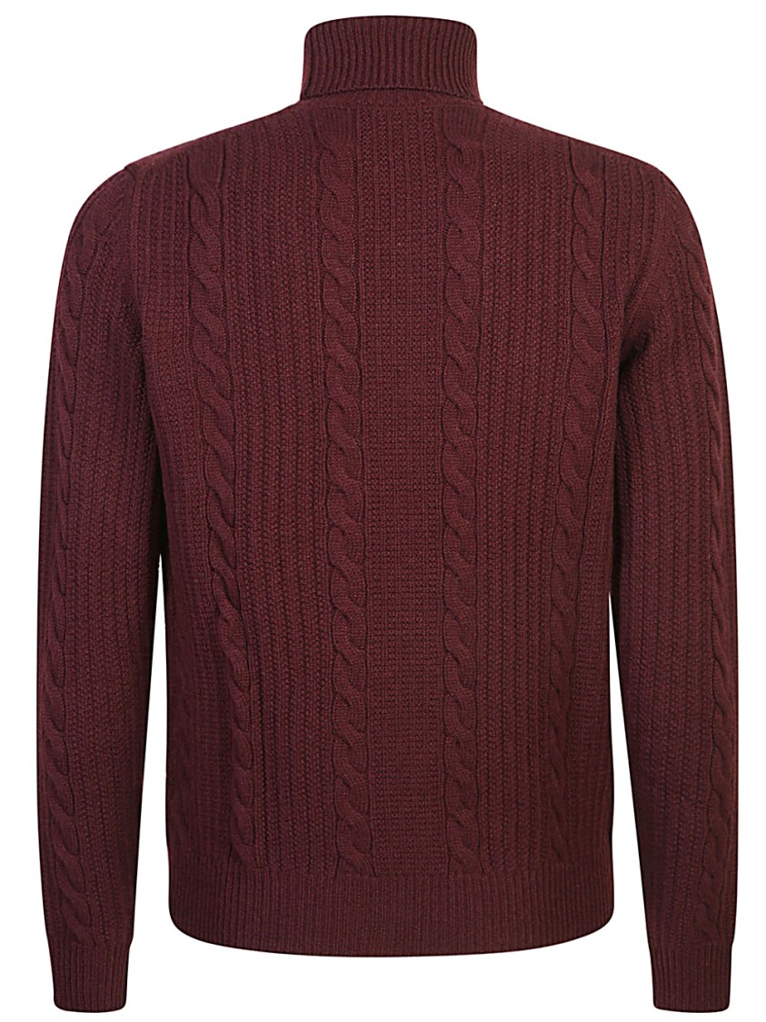 Corneliani Roll-neck Jumper In Burgundy