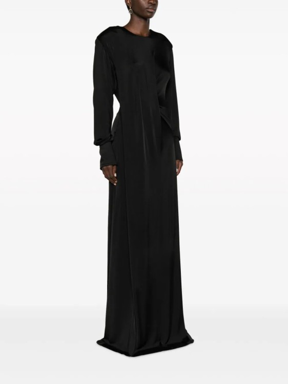Shop Stella Mccartney Black Drape Maxi Dress