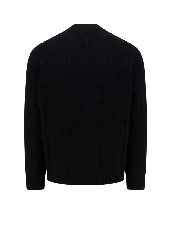 Shop Valentino Wool Cardigan With Toile Iconographe Motif In Black