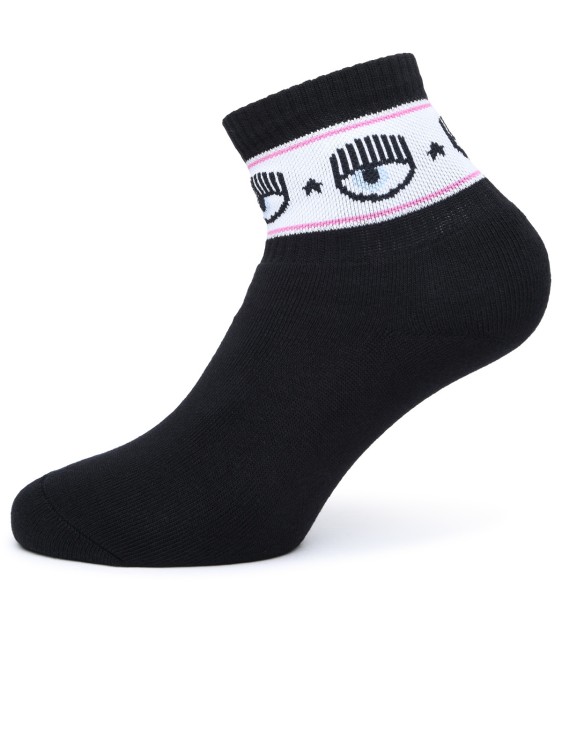 Shop Chiara Ferragni Black Cotton Blend Socks