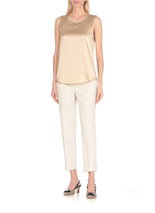 Shop Peserico Top With Light Point Details In Neutrals