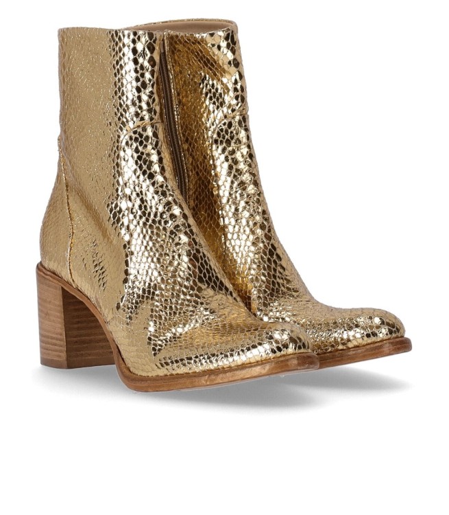 Shop Strategia Candy Gold Ankle Boot In Neutrals