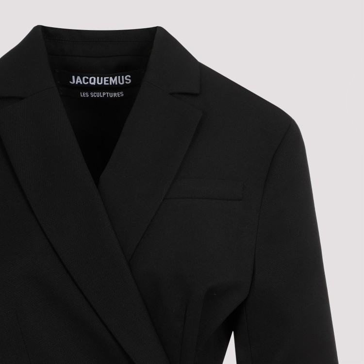 Shop Jacquemus Black Wool La Veste Tibau Jacket