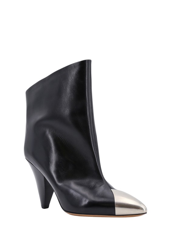 Shop Isabel Marant Leather Ankle Boots In Black