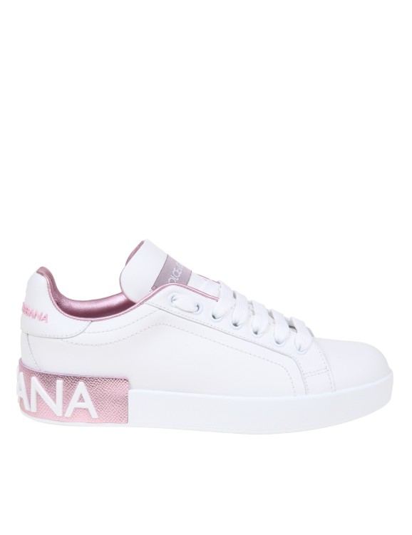Shop Dolce & Gabbana Portofino Sneakers In Nappa Leather In White