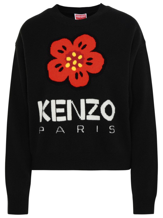 Shop Kenzo Boke Flower Sweater In Black Wool