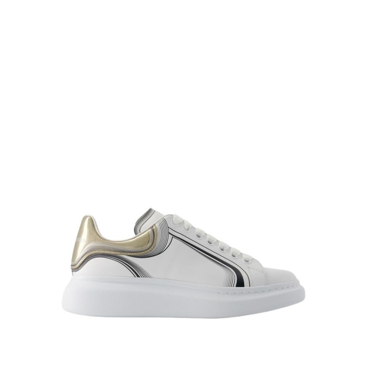 Shop Alexander Mcqueen Oversized Sneakers - Leather - White/vanilla