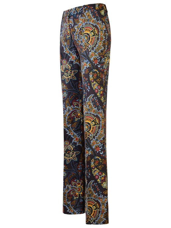 Shop Etro Brown Viscose Trousers