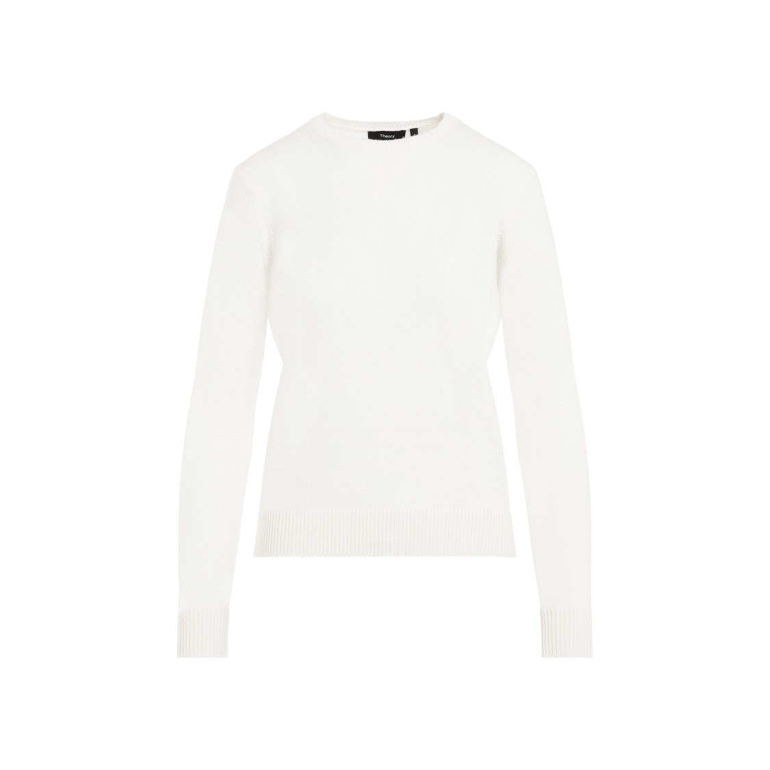 Theory Crewneck Cashmere Sweater In White