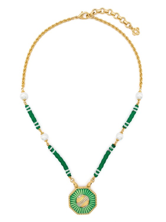 Shop Casablanca Multicolor Tennis-pendant Necklace