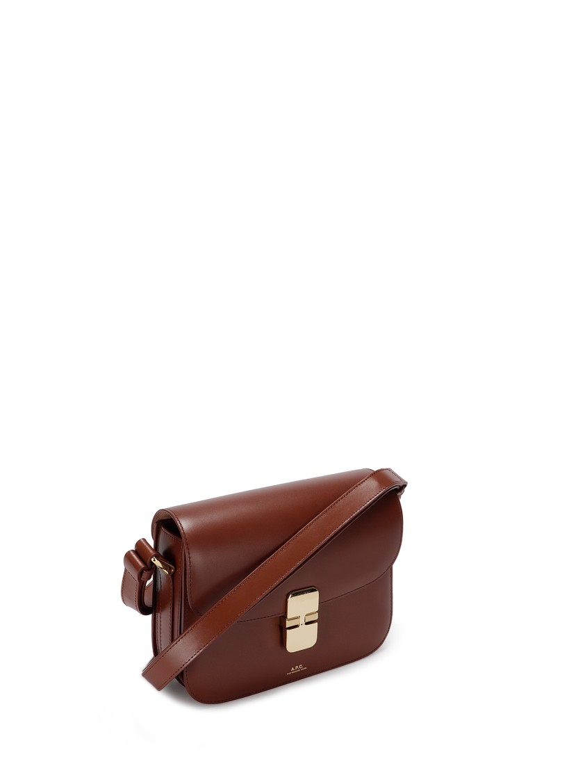 Shop Apc A.p.c. Sac Grace Small Shoulder Bag In Brown