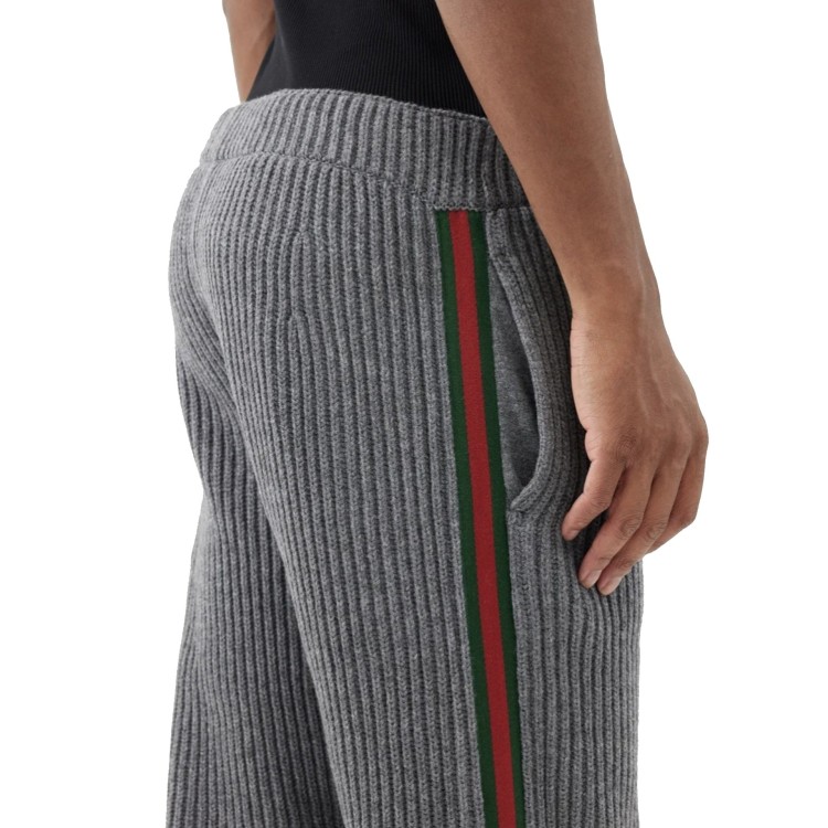Shop Gucci Wool Cashmere Pants In Grey