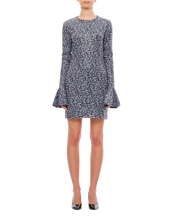 Rotate Birger Christensen Open-back Sequin Mini Dress In Grey
