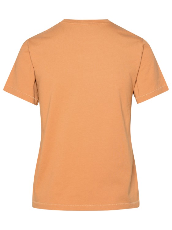 Shop Moncler Bronze Cotton T-shirt In Orange
