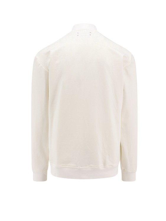 Shop Kiton Cotton Sweatshirt With Iconic Enamelled Sliders In Neutrals