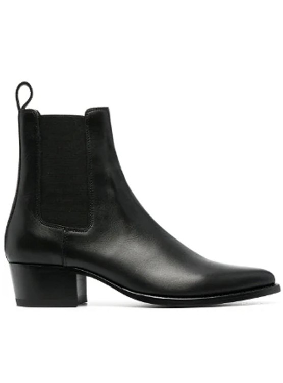 Shop Amiri Leather Ankle Boots In Black