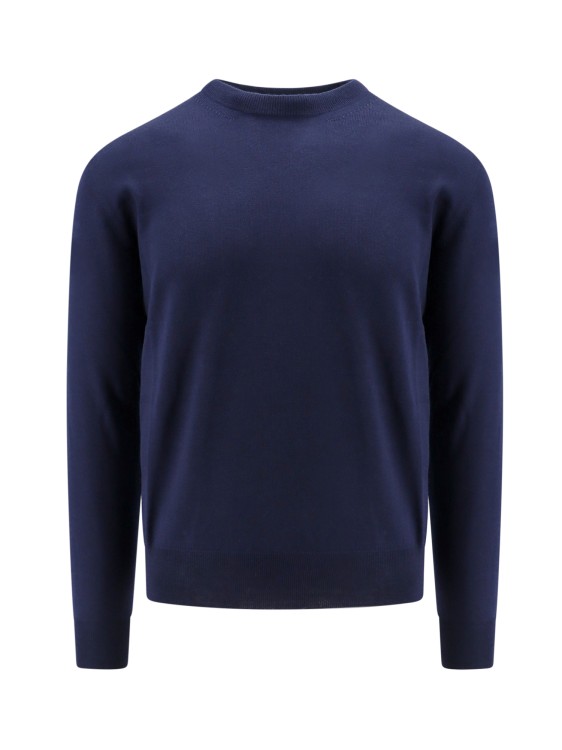 Shop Gucci Wool Sweater With 1921 Embroidery In Blue