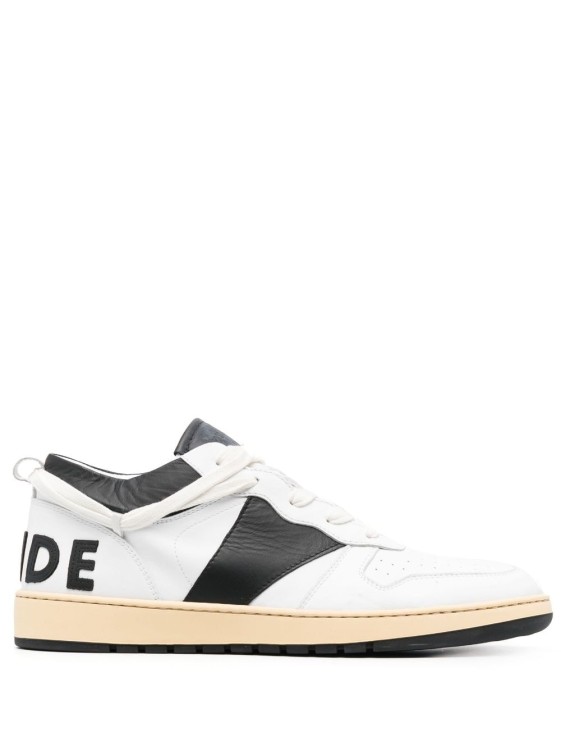 Shop Rhude Rhecess Leather Sneakers In White