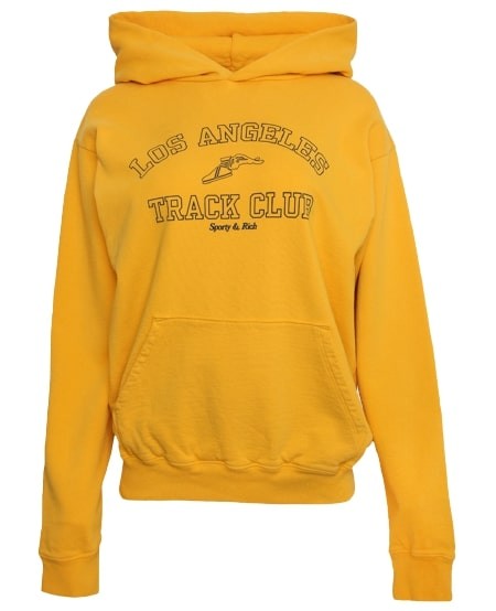 SPORTY AND RICH YELLOW TRACK CLUB HOODIE,Track Club Hoodie
