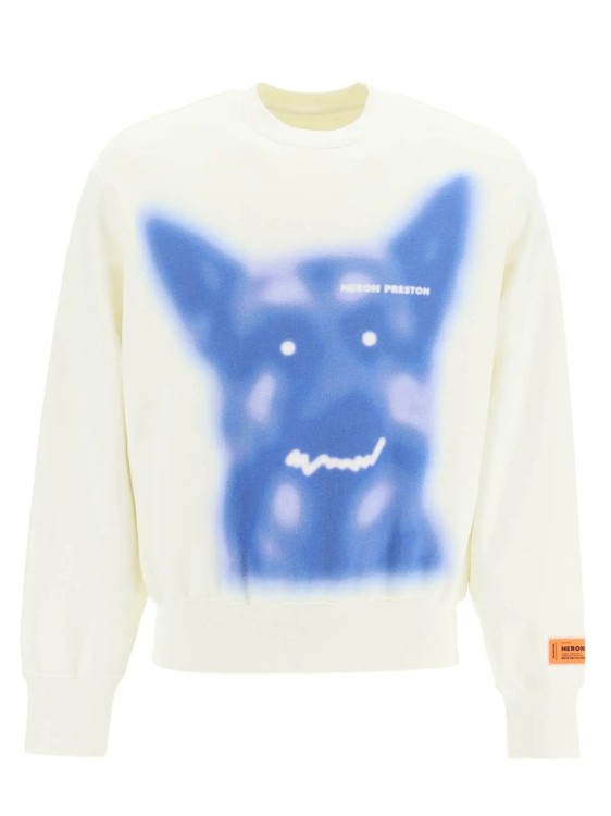 Shop Heron Preston Beware Of Dog Cotton Sweatshirt In White