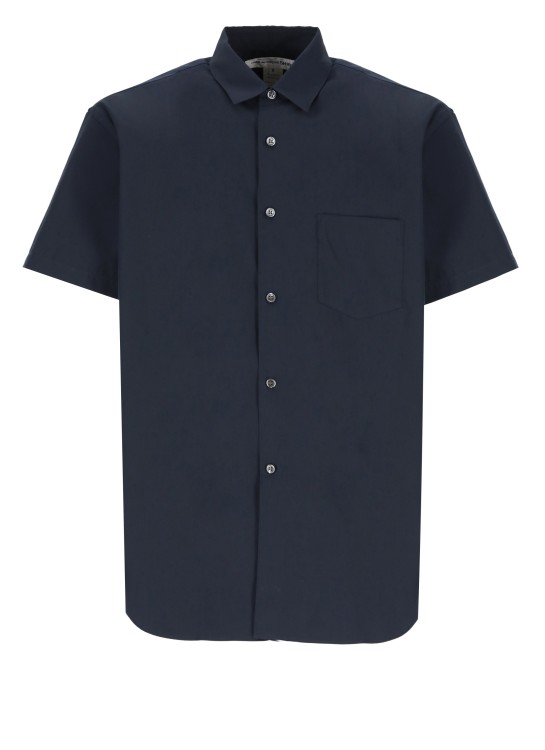 Shop Comme Des Garçons Cotton Shirt In Blue