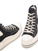 R13 Platform High-top Sneakers In Black