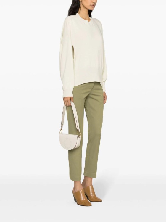 Shop Stella Mccartney Regenerated Cashmere Blend Beige Sweater In White