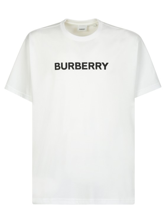 Shop Burberry Oversized T-shirt With Logo On The Front In White