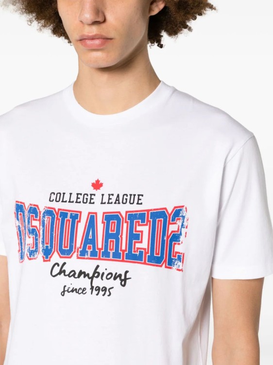 Shop Dsquared2 College Logo-print T-shirt In White