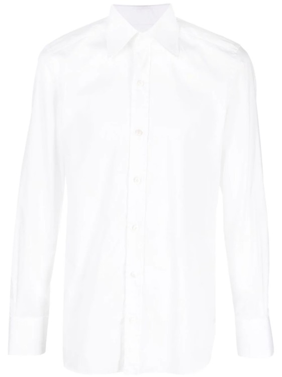 Tom Ford White Slim Fit Poplin Shirt