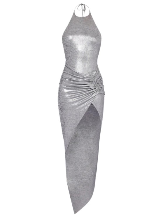Alexandre Vauthier Midi Dress In Platinum