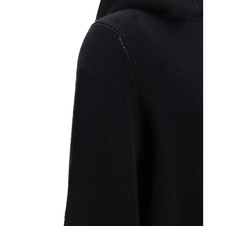 Shop Burberry Forister Knitted Hoodie In Black