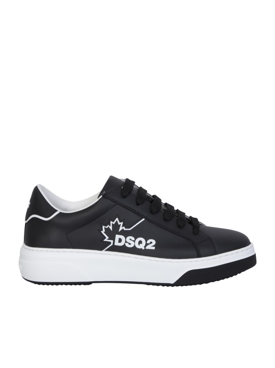 Dsquared2 Man Sneakers Black Size 9 Leather In Black