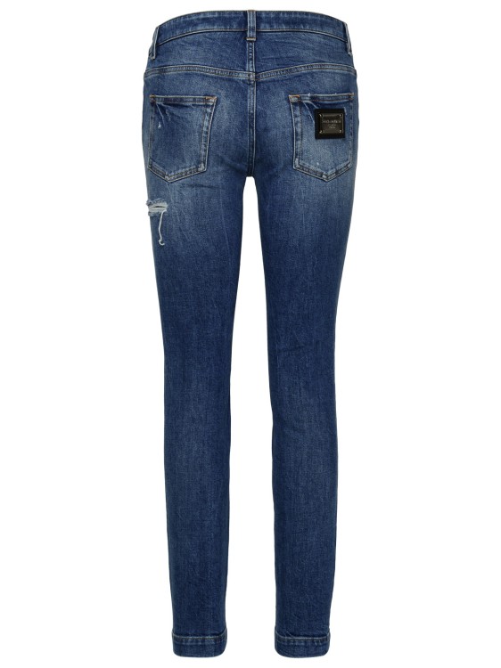 Shop Dolce & Gabbana Blue Jeans Skinny In Green