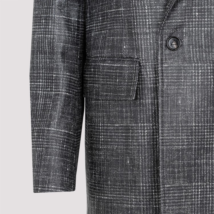 Bottega Veneta Printed Leather Jacket 38 In Grey
