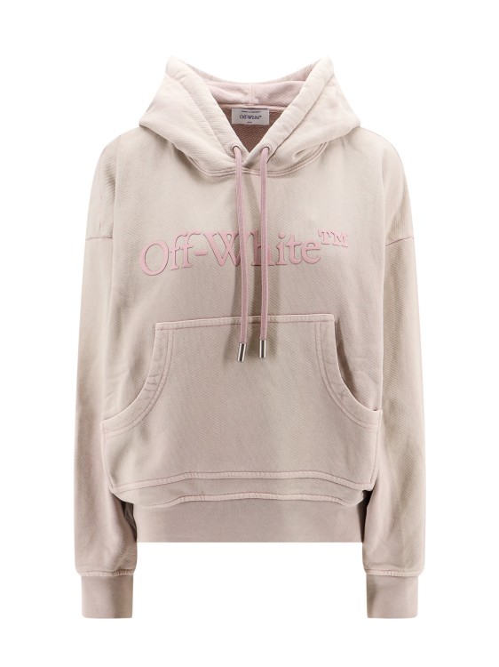 Shop Off-white Cotton Sweatshirt With Frontal Logo In Grey