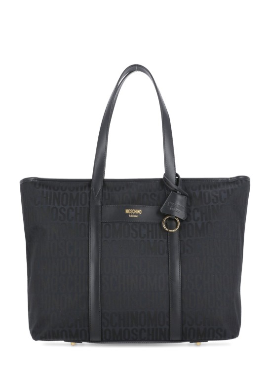 Shop Moschino Shopping Bag With Logo In Black