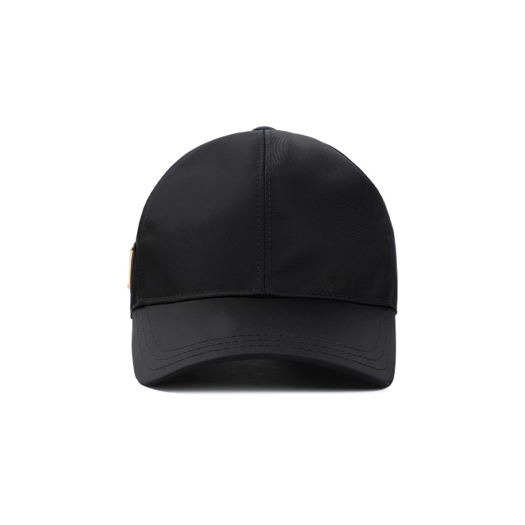 Prada Womens Black Brand-plaque Six-panel Recycled-polyamide Baseball Cap In Black