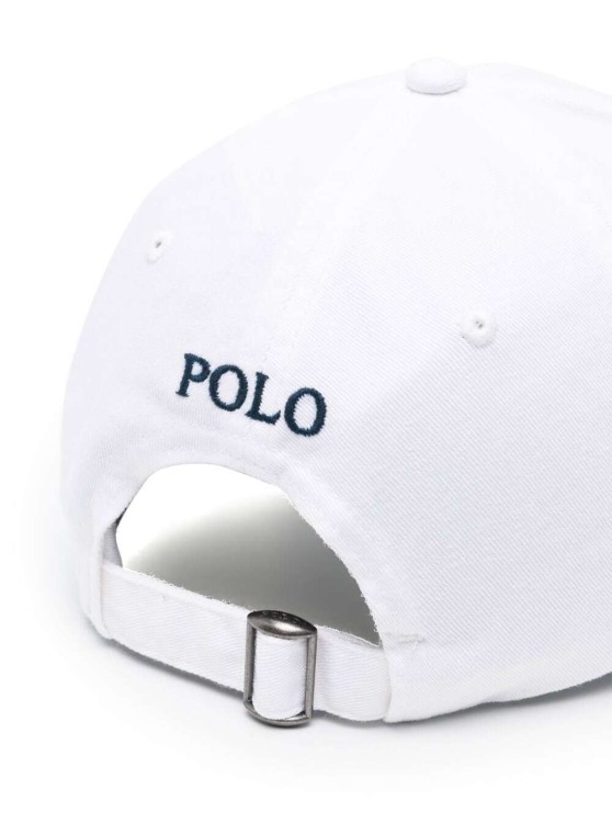 Shop Polo Ralph Lauren White Baseball Cap With Horsebit Embroidery In Cotton