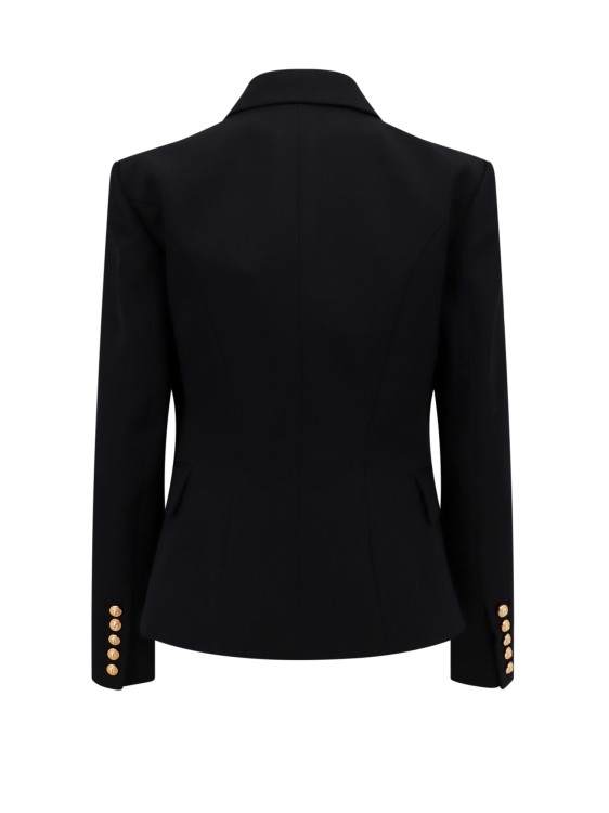 Shop Balmain Wool Blazer With Iconic Metal Buttons In Black