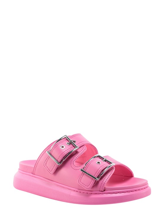 Shop Alexander Mcqueen Pink Leather Sandals