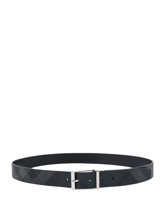 Shop Burberry Coated Canvas Belt In Black