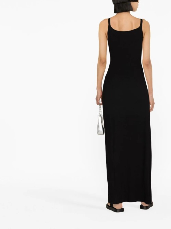 Shop Rabanne Black Maxi Dress With Ruffles And Studs