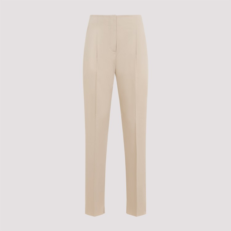 Max Mara Empoli Cotton Twill Pants In Neutrals