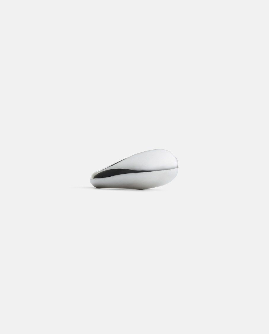 Bottega Veneta Fin Silver Ring In Silver