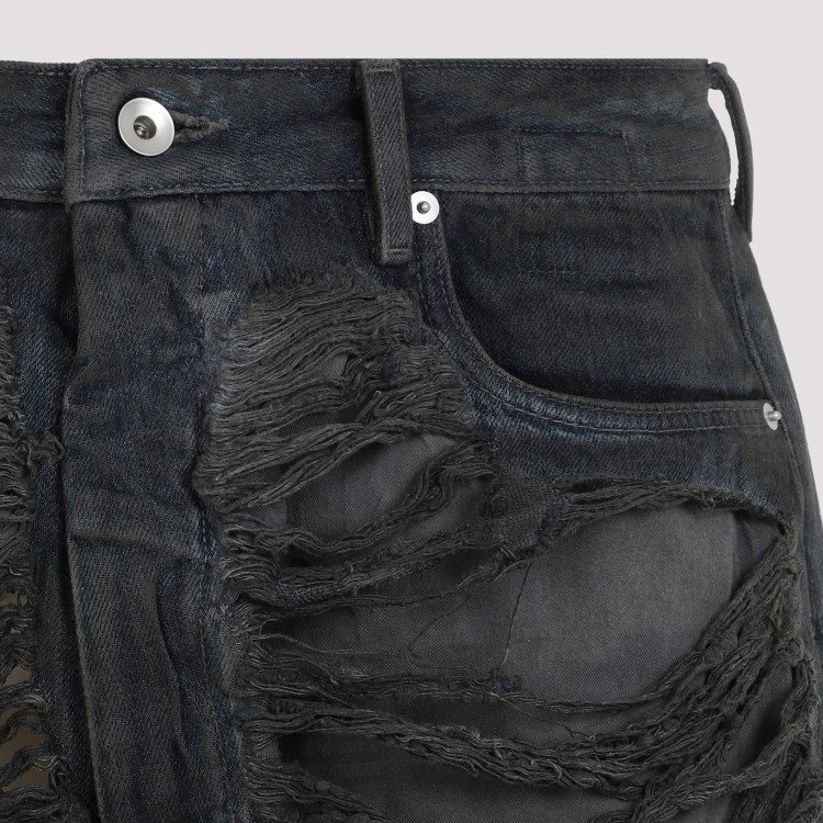 Shop Rick Owens Drkshdw Dark Dust Geth Cutoffs Jeans In Black