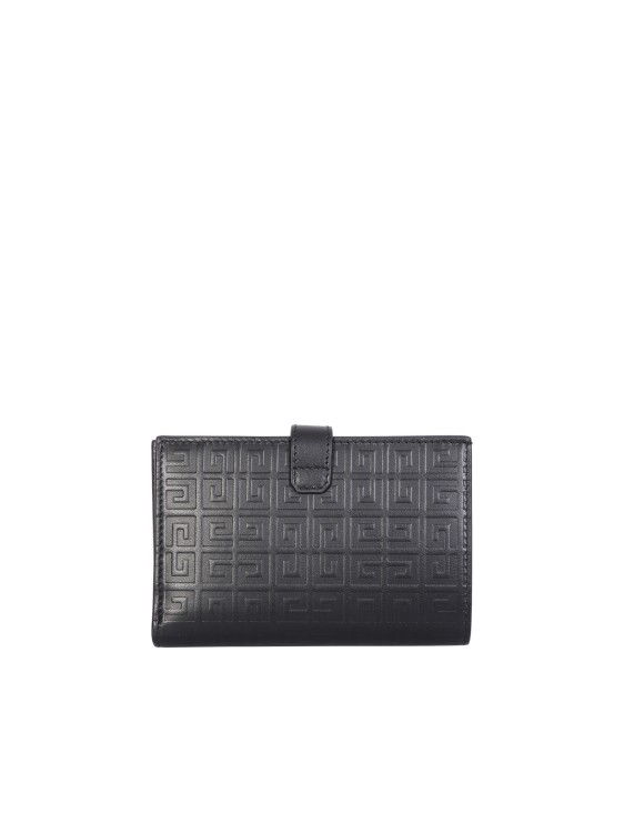 Shop Givenchy G-cut Leather Wallet In Black