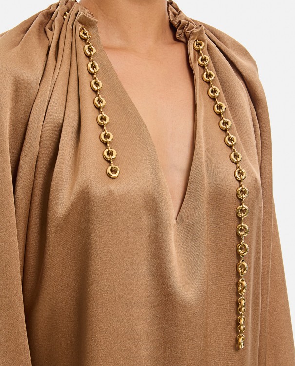 Shop Loewe Chain Dress In Brown