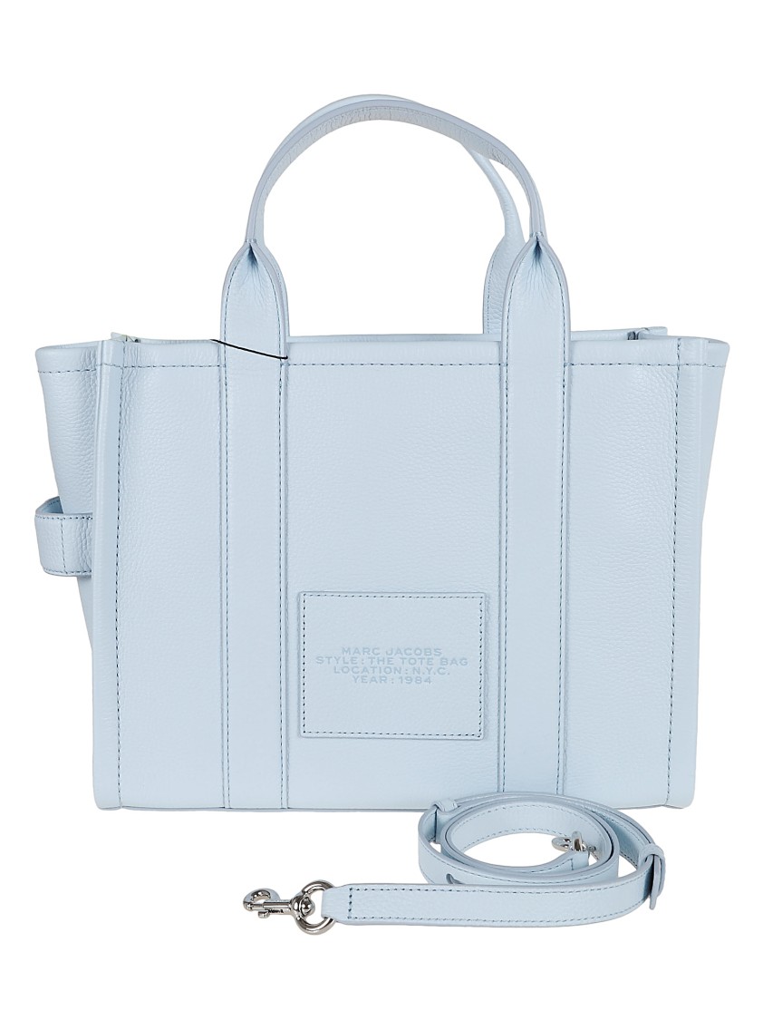 Marc Jacobs Small Leather Tote With Adjustable Strap In White