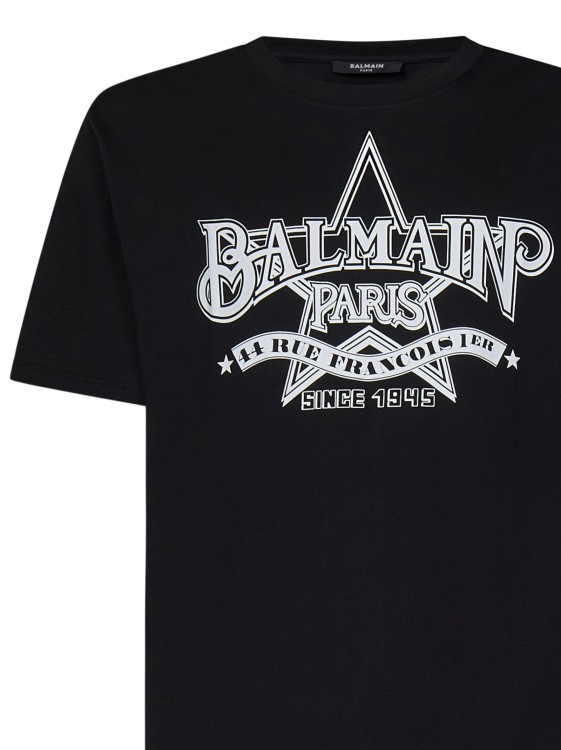 Shop Balmain Black Cotton T-shirt